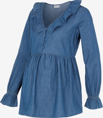 MAMALICIOUS Blouse 'Hayes Lia' in Blauw: voorkant