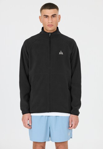 SOS Fleecejacke 'Hakuba' in Schwarz: Vorderseite