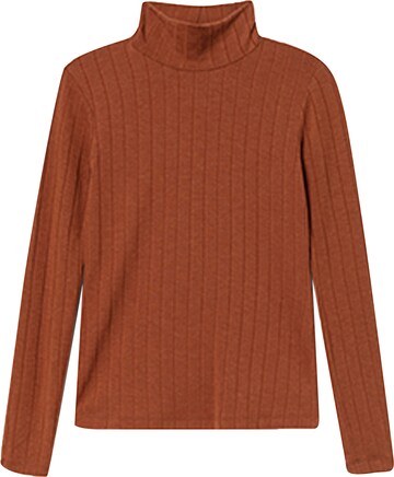 Thinking MU Sweater ' Trash Ellen L/S Top ' in Brown: front