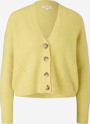 s.Oliver Knit Cardigan in Yellow: front