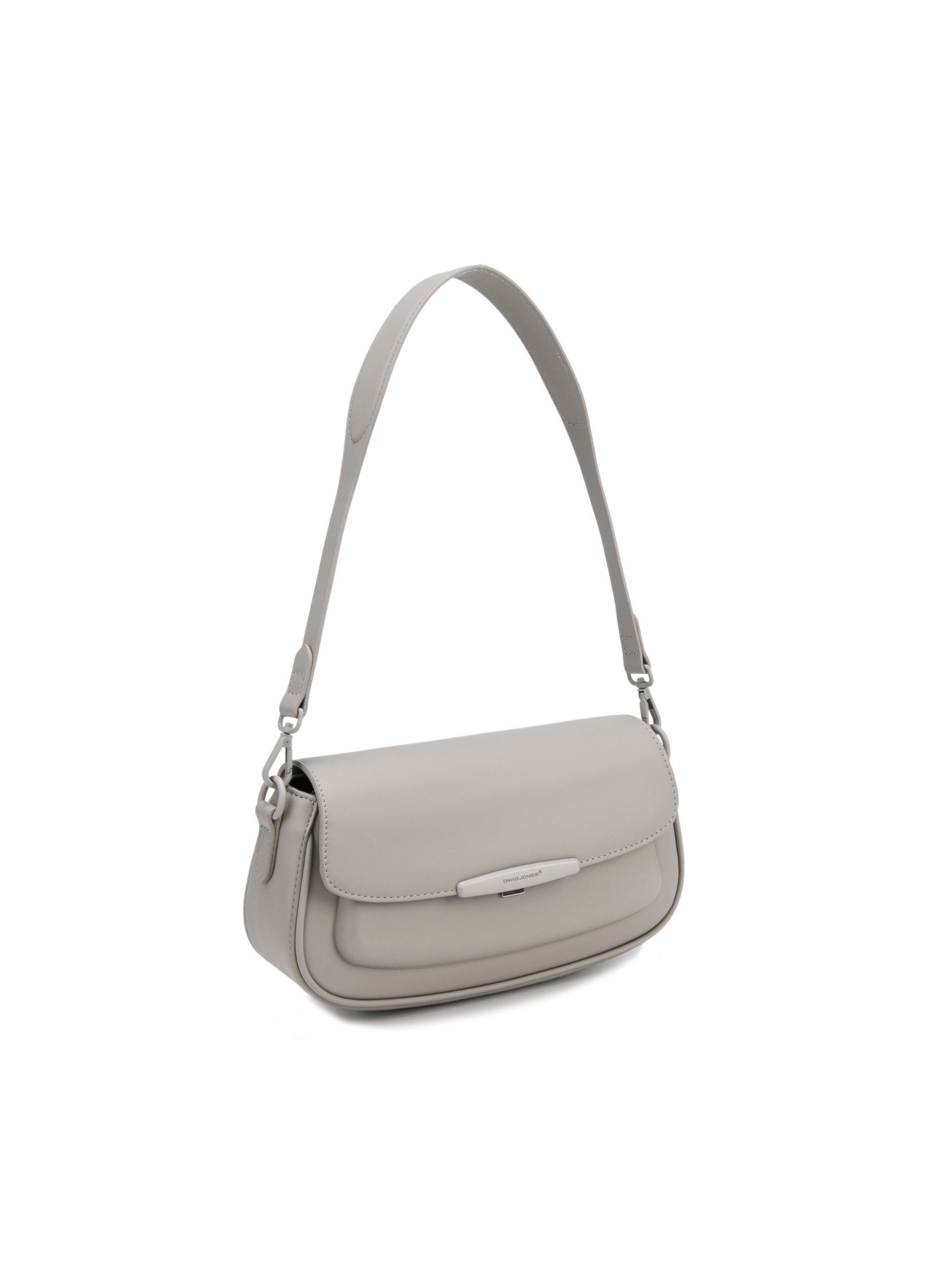 Borsa a spalla 'Borsa a Spalla Baguette David Jones Ecopelle con Chiusura Magnetica' di David Jones in grigio