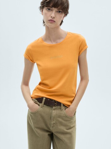 Tricou de la MANGO pe portocaliu: față