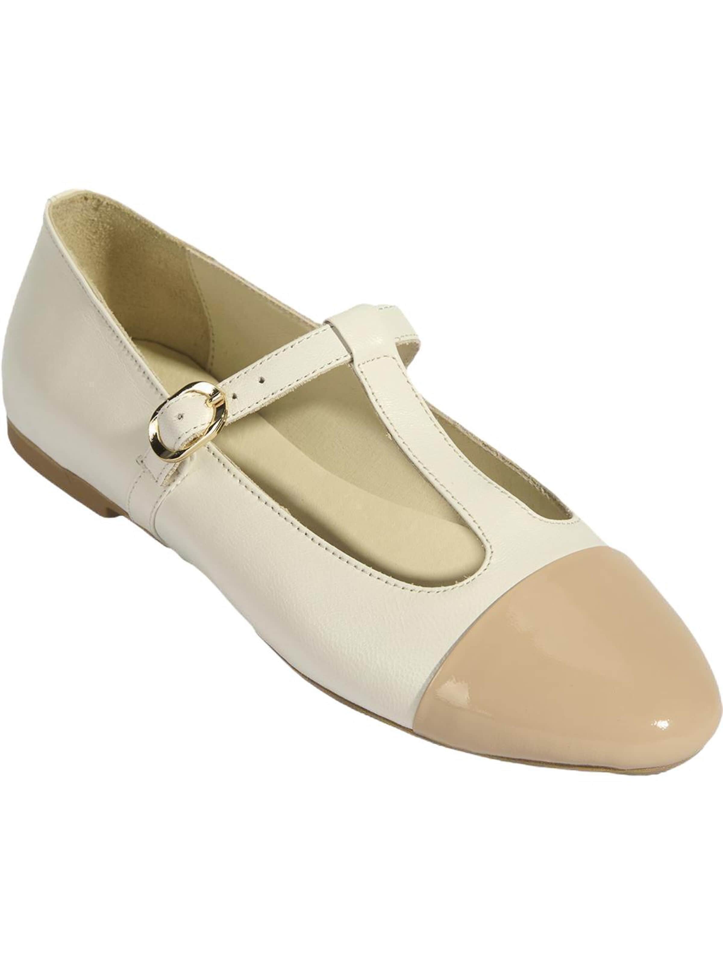 Ballerines 'Ballettschuhe' Desa en blanc : devant
