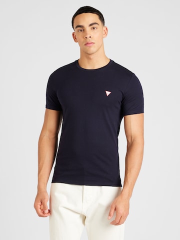 T-Shirt GUESS en bleu : devant