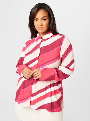 EVOKED - Blusa 'DEMA' em rosa: frente