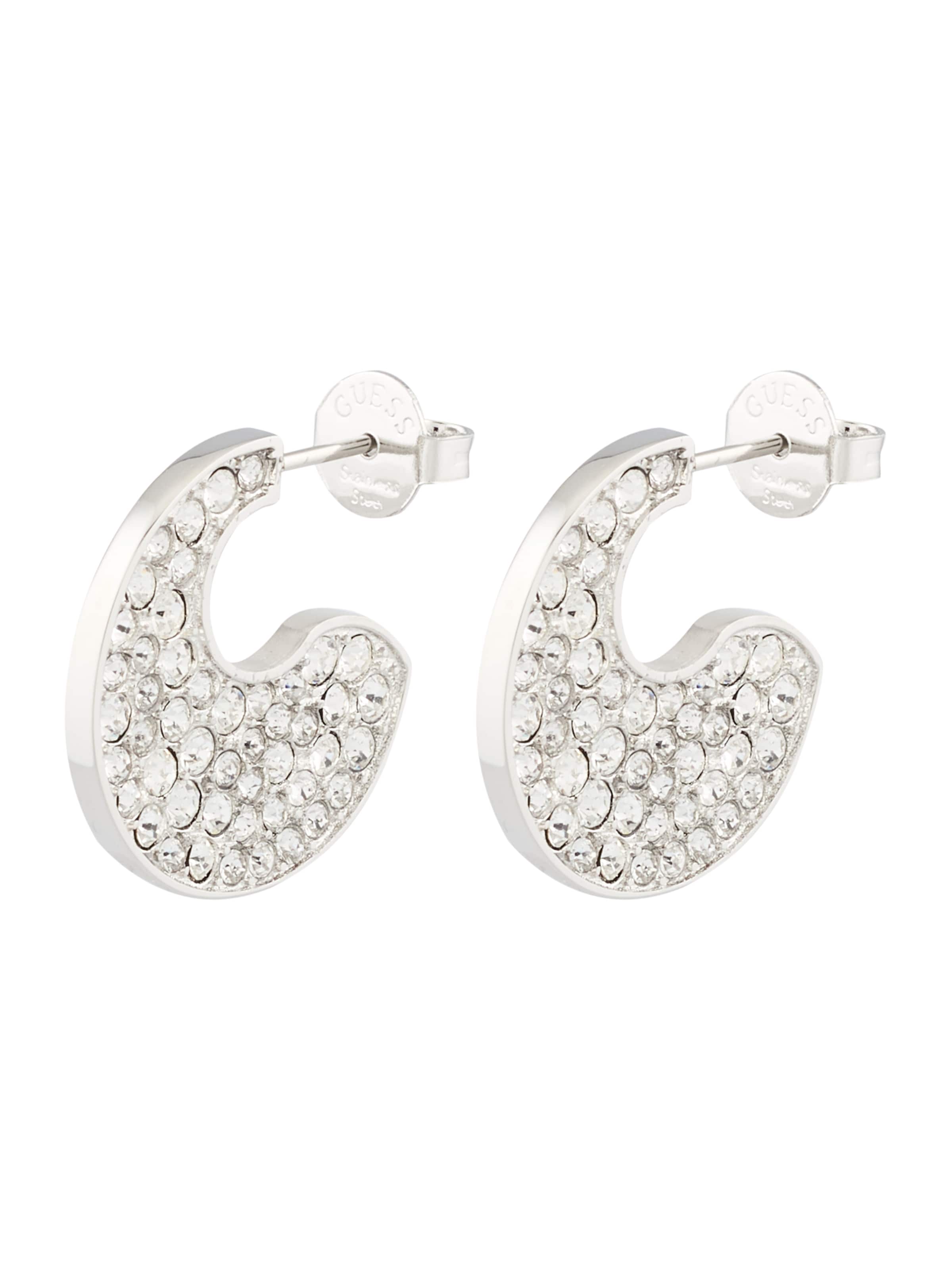 Cercei de la GUESS pe argintiu: față