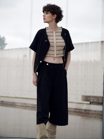 Wide Leg Pantalon 'ELEVATE_ Elsa Culotte' I want the moon en noir