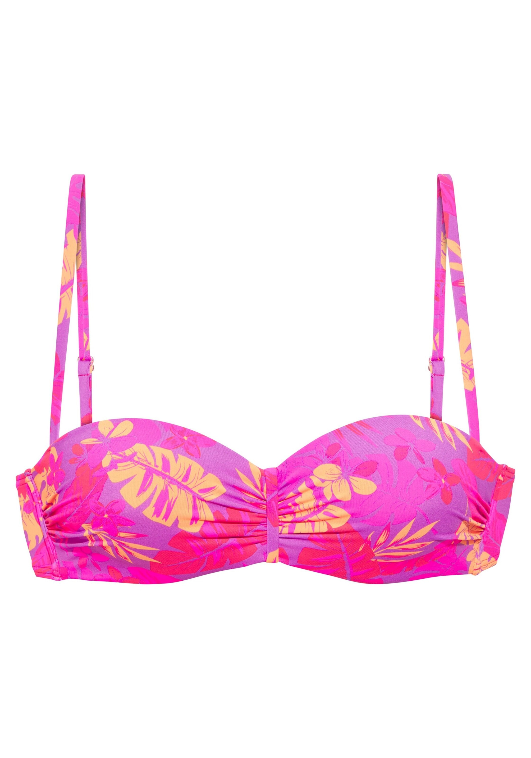 Bandeau Hauts de bikini VENICE BEACH en rose : devant