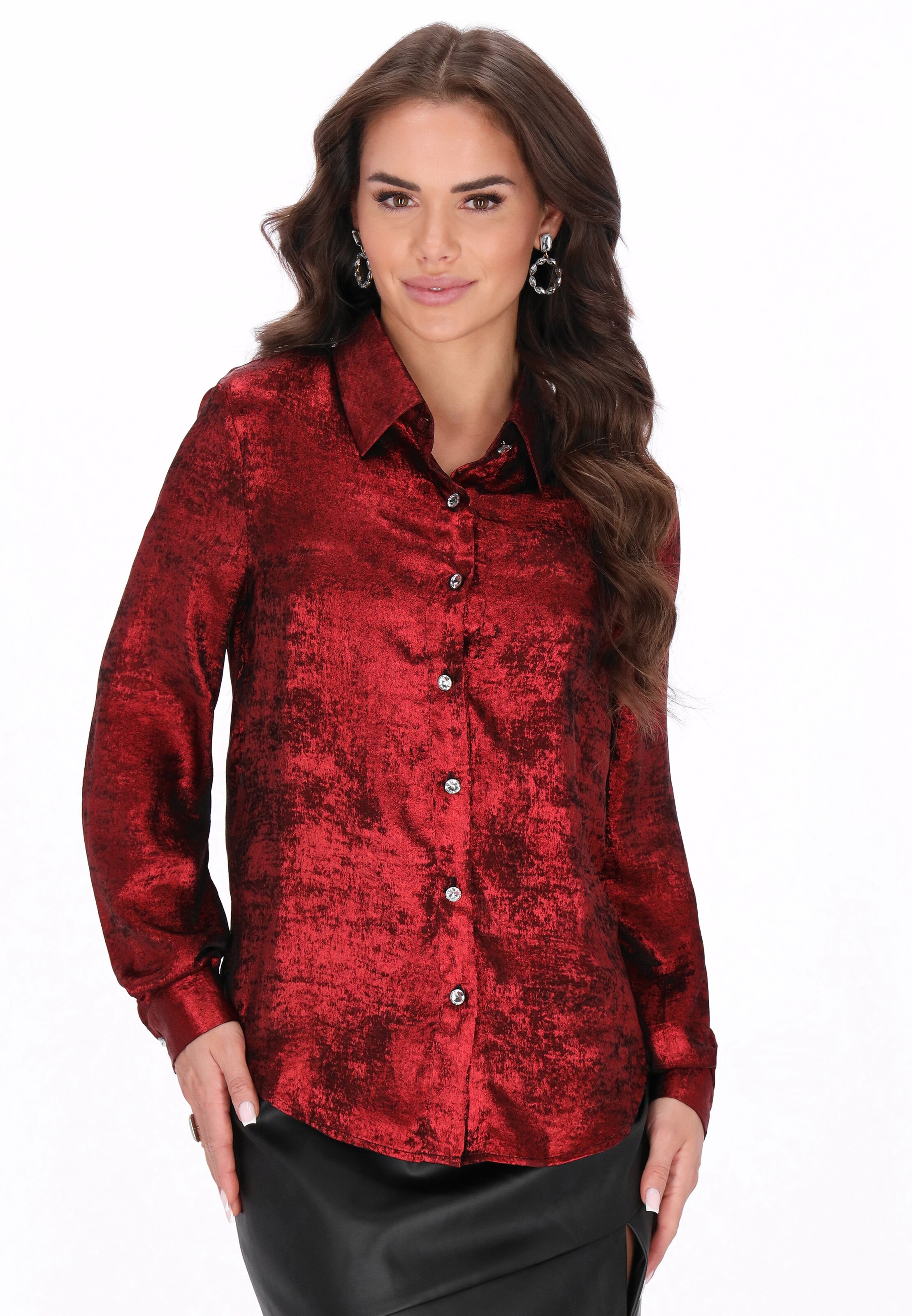 Chemisier faina en rouge : devant