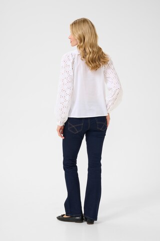 Cream Blouse 'Vera' in Wit