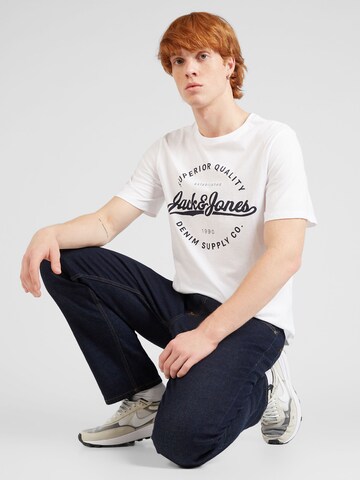JACK & JONES T-Shirt 'JJStanli' in Weiß