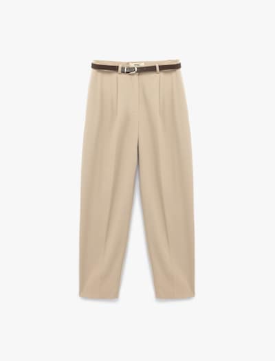 Koton Pleat-front trousers in 32/Regular in Light brown, Item view