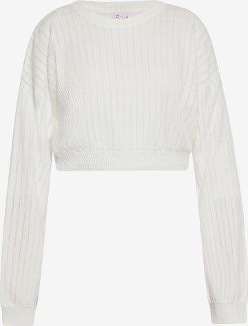 Pull-over IZIA en blanc : devant