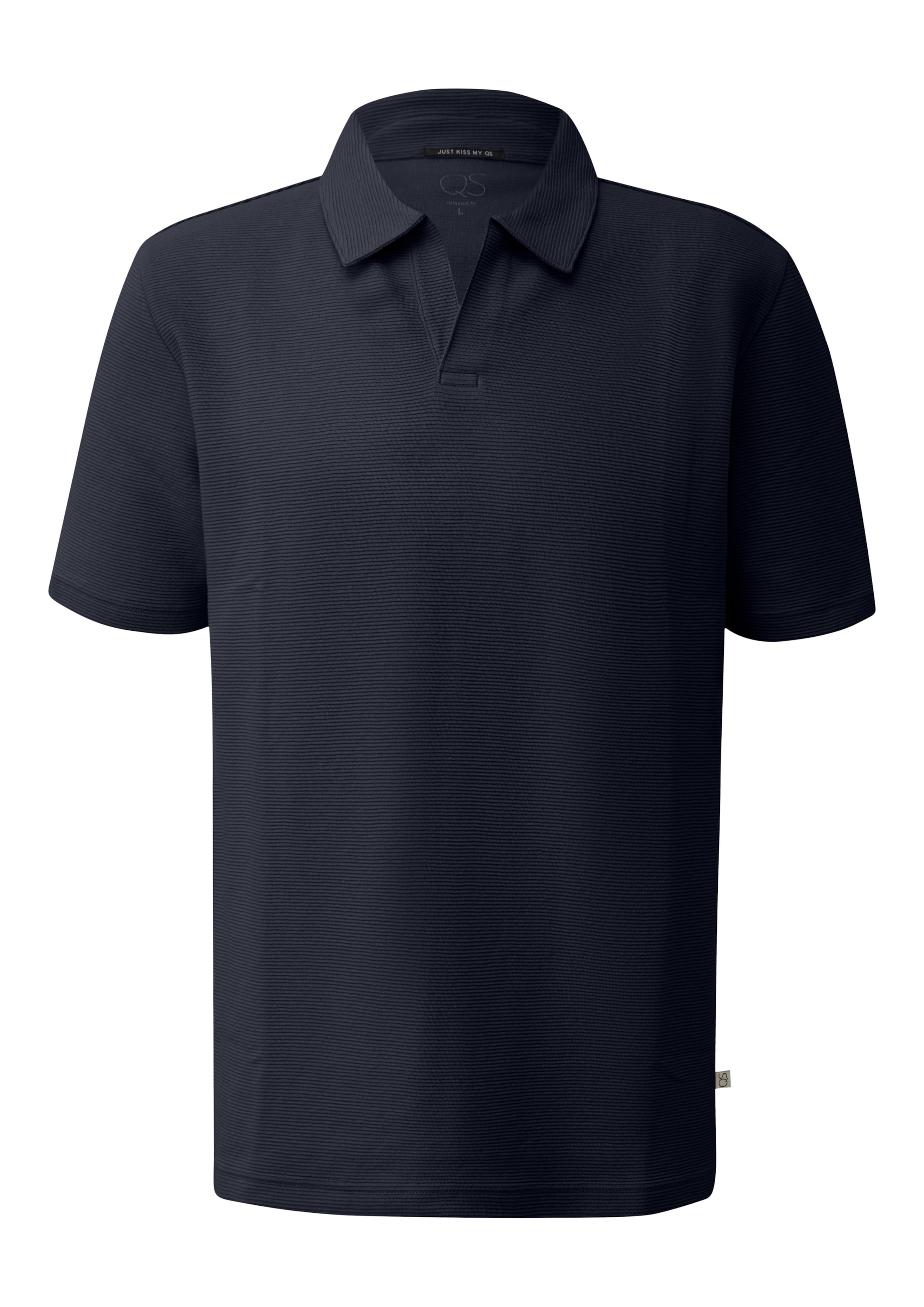 QS Polo-Shirt in dunkelblau, Produktansicht