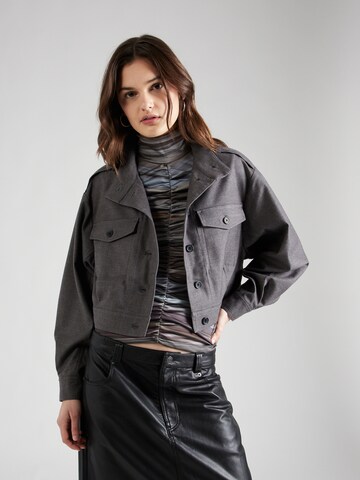 Veste mi-saison SECOND FEMALE en gris : devant