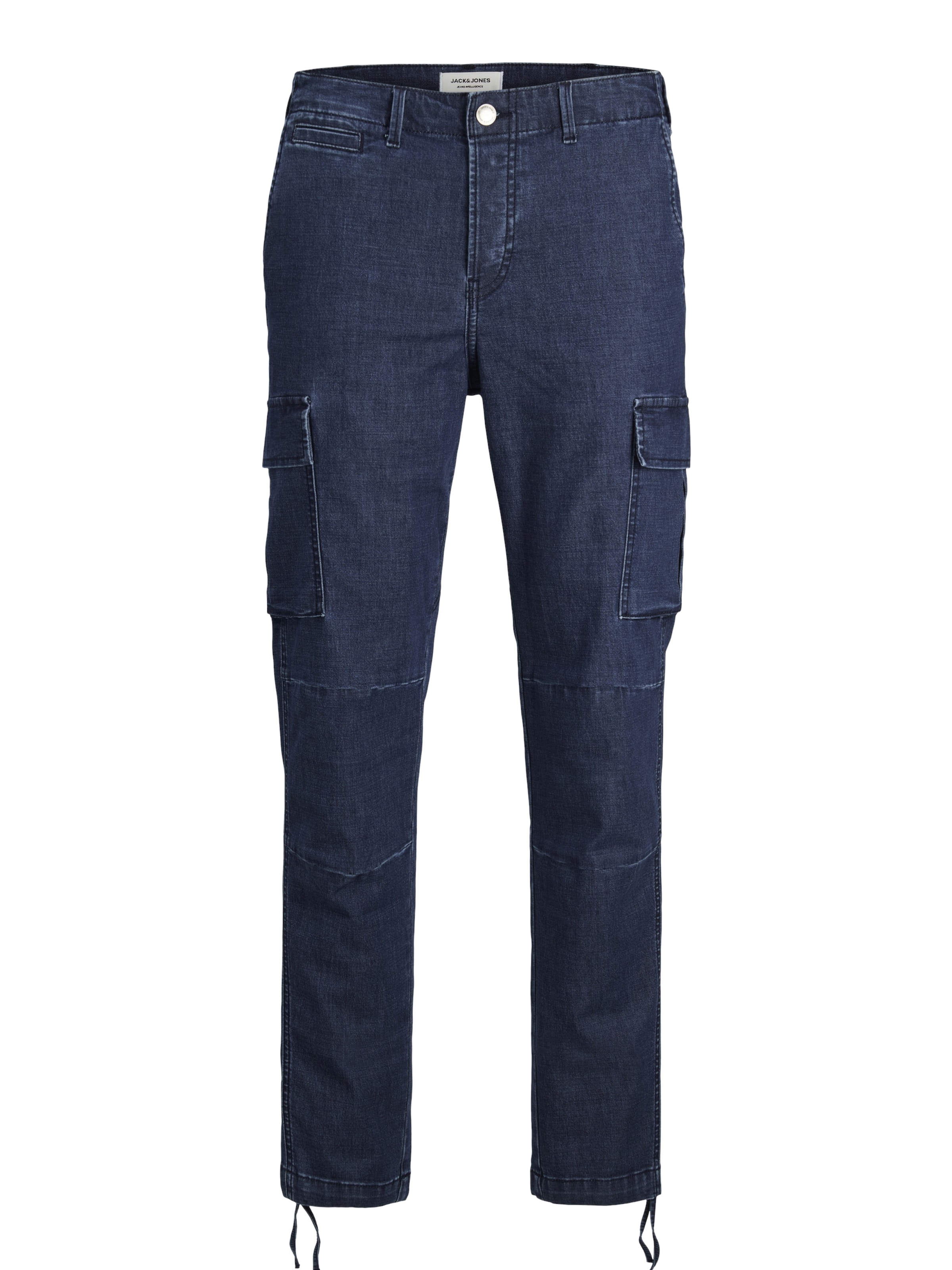 JACK & JONES Regular Cargo Jeans 'Iace Tucker' in Blue: front