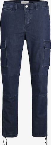 JACK & JONES - Regular Calças de ganga cargo 'Iace Tucker' em azul: frente