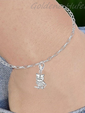 Goldene Hufeisen Pendant 'Eule' in Silver