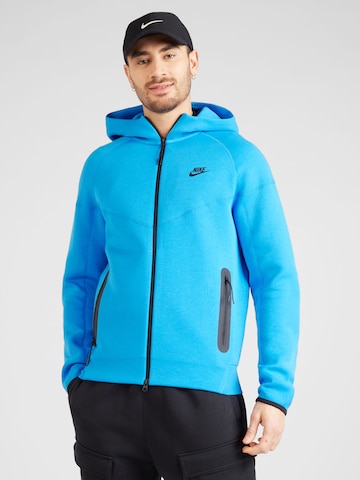 Nike Sportswear Sweat jacket 'TCH FLC' in Blue