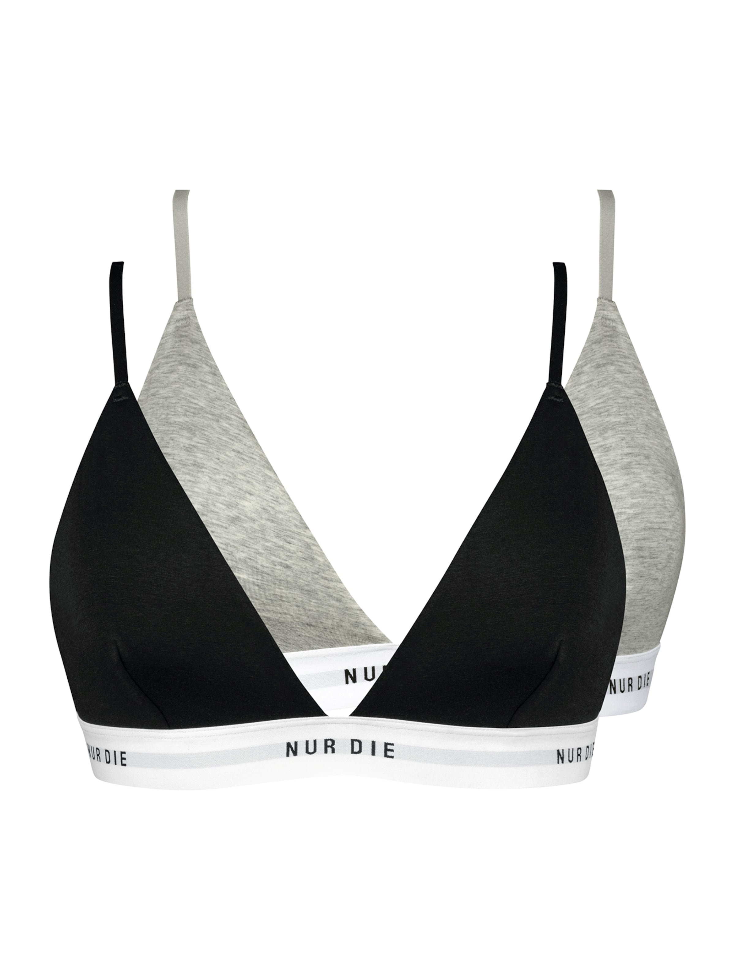 Nur Die Triangel BH 'Sportiv' in Grau: Vorderseite