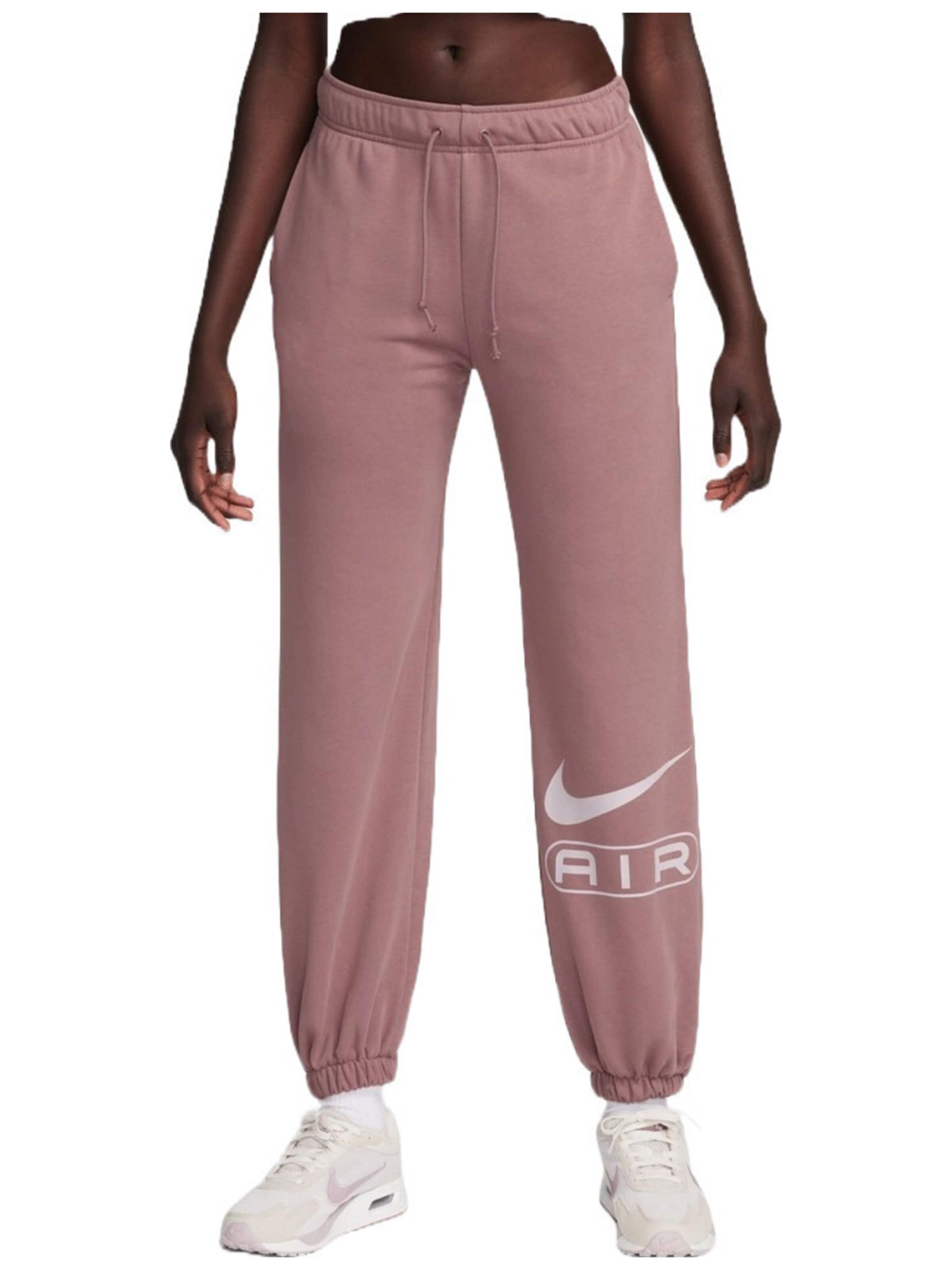 NIKE - regular Pantalón deportivo 'Nike Air Mid-Rise Fleece Jogger' en rosa: frente