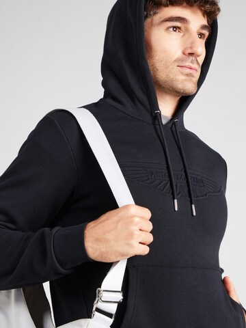 Hackett London Sweatshirt 'AM EMBOSSED' in Schwarz