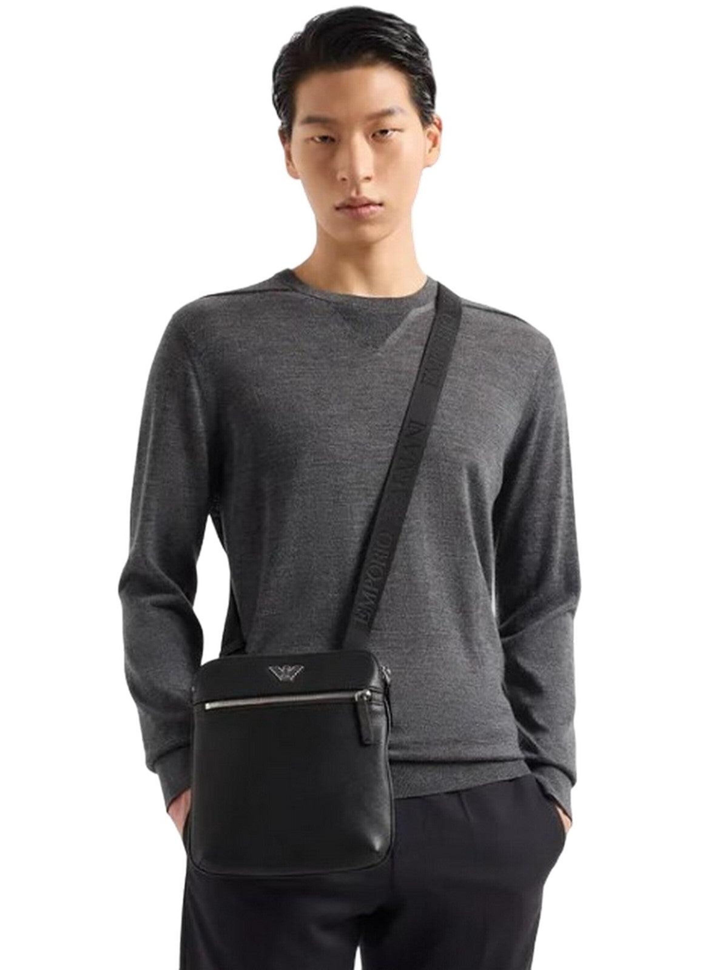 Borsa a tracolla di Emporio Armani in nero: frontale