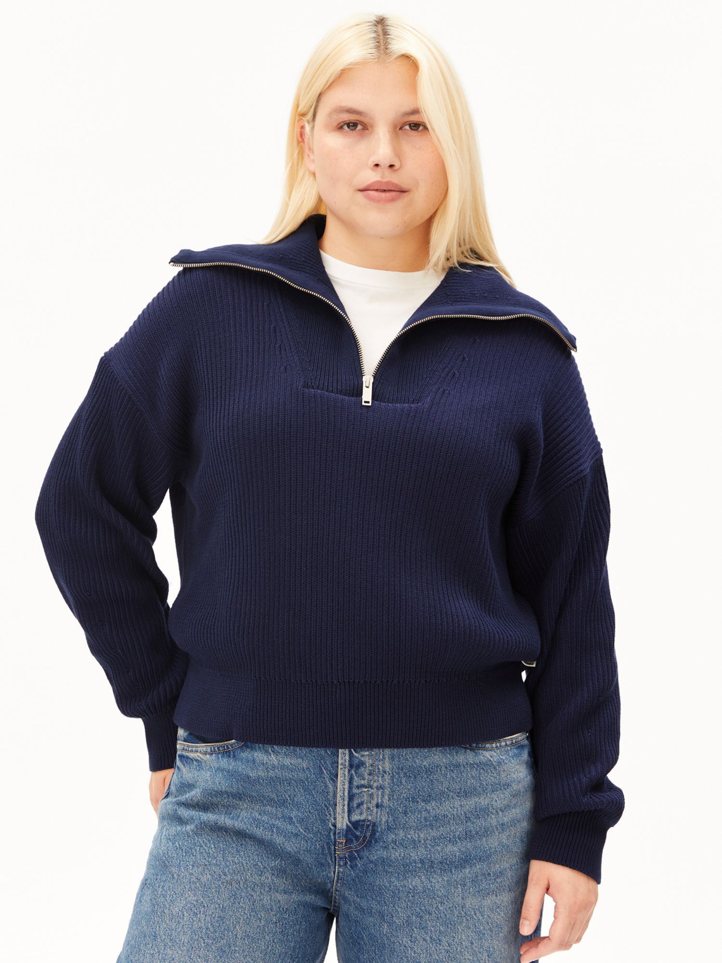 ARMEDANGELS Sweater 'Vanise' in Blue: front