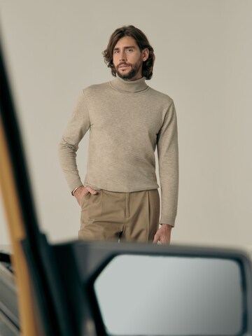 ABOUT YOU x Alvaro Soler Sweater 'Iven' in Beige: front