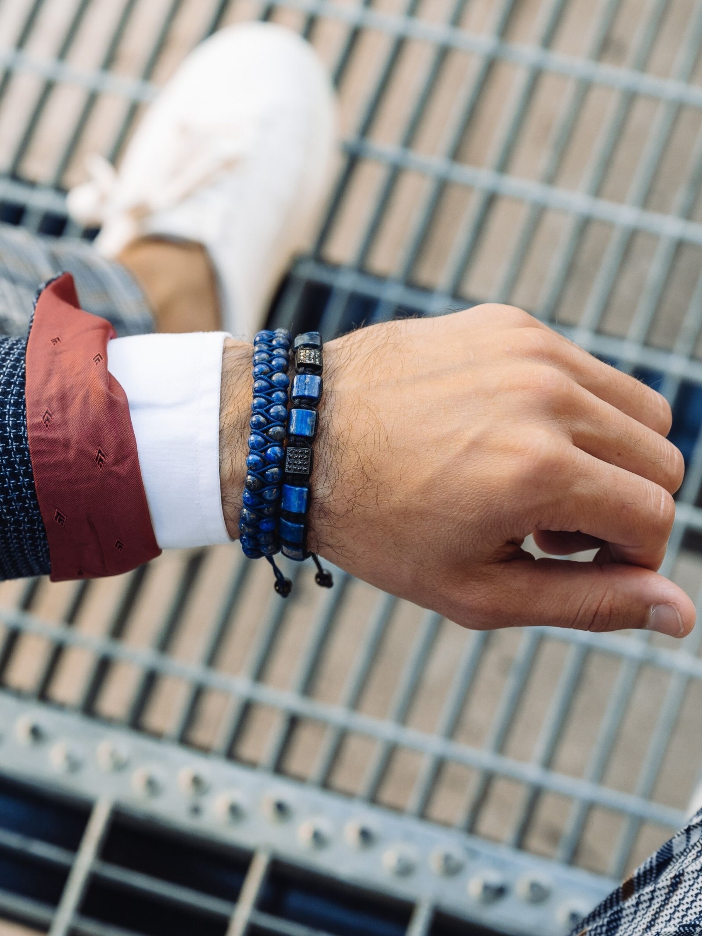 GT Collection Bracelet 'Double-Bead' in Blue