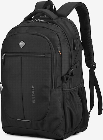 Aoking Backpack in Black: front