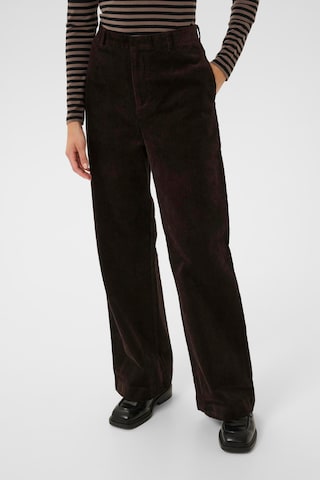 Part Two Wide leg Trousers 'Clarisse' in Brown: front