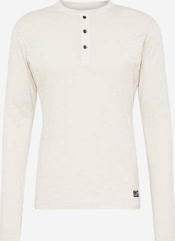 T-Shirt 'GRANDAD' Superdry en beige : devant