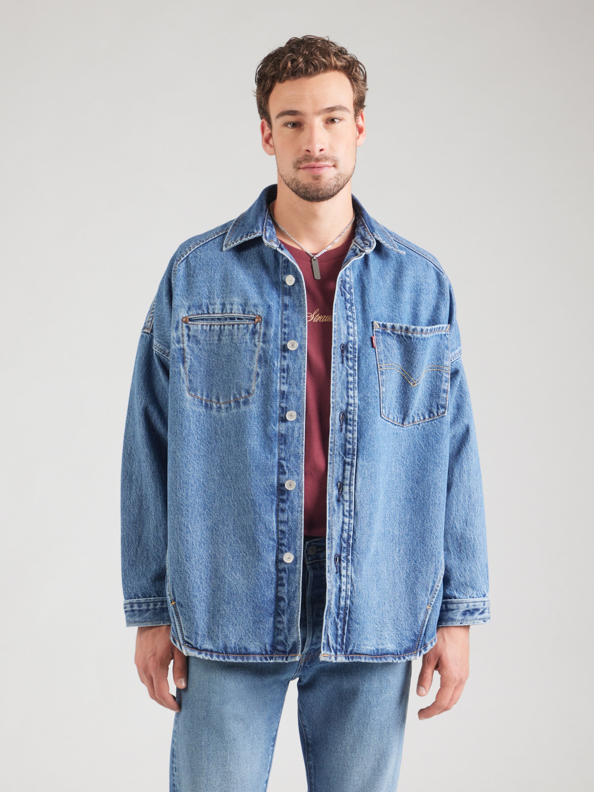 LEVI'S ® Between-Season Jacket 'Twist Shacket' in Blue Denim