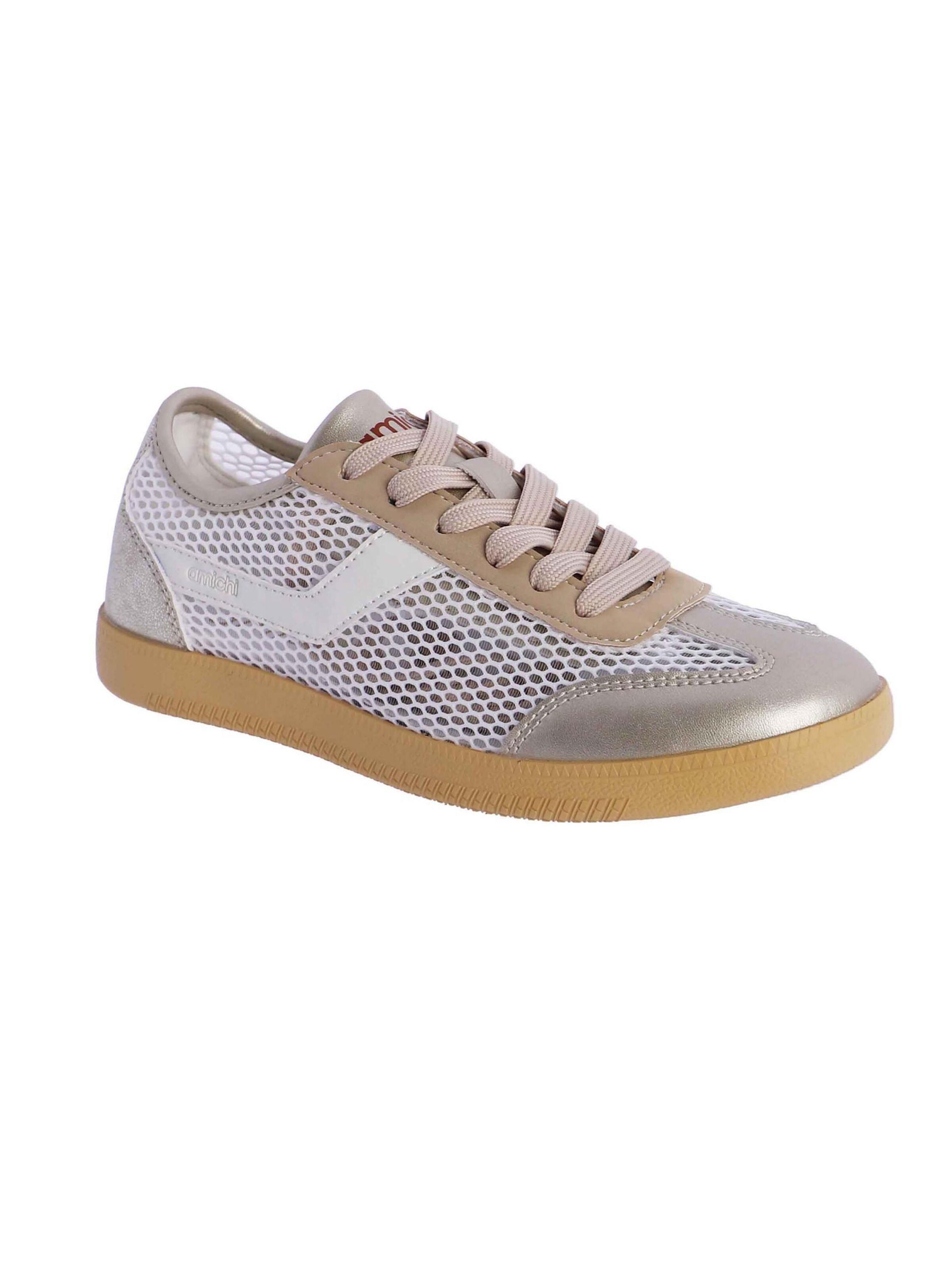 Amichi - Zapatillas deportivas bajas 'Zapatillas deportivas para mujer Nerea de malla y cierre de cordones' en plata