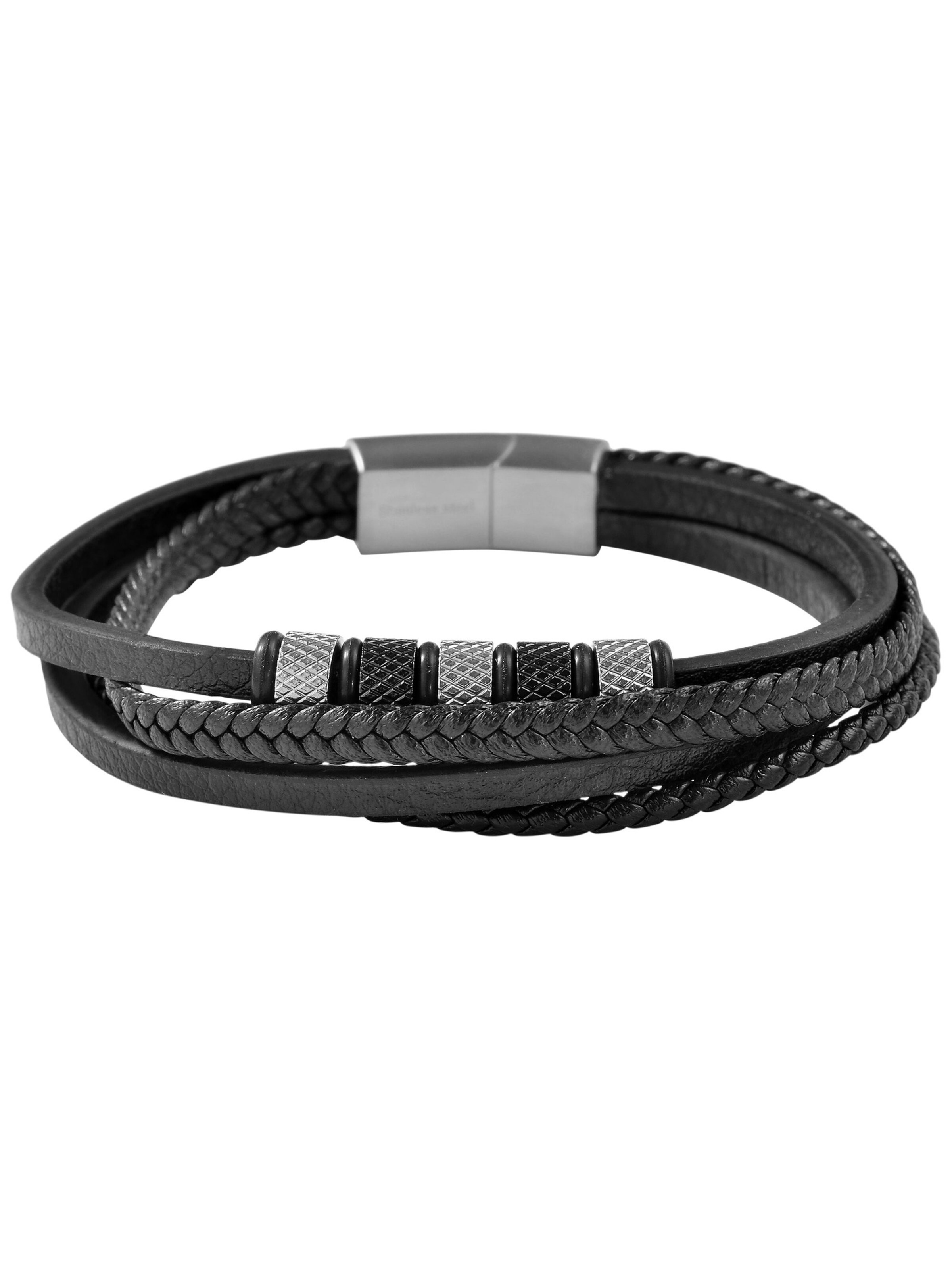 Akzent Bracelet 'Stijn, hautverträglich' in Black