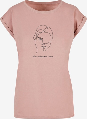Merchcode T-Shirt 'WD - Woman Figure' in Pink: predná strana