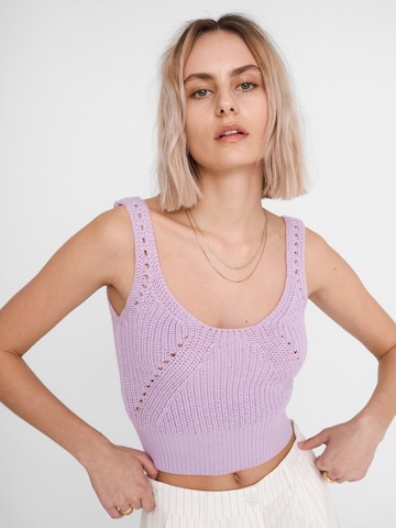 Noisy may Knitted Top 'Alonso' in Purple