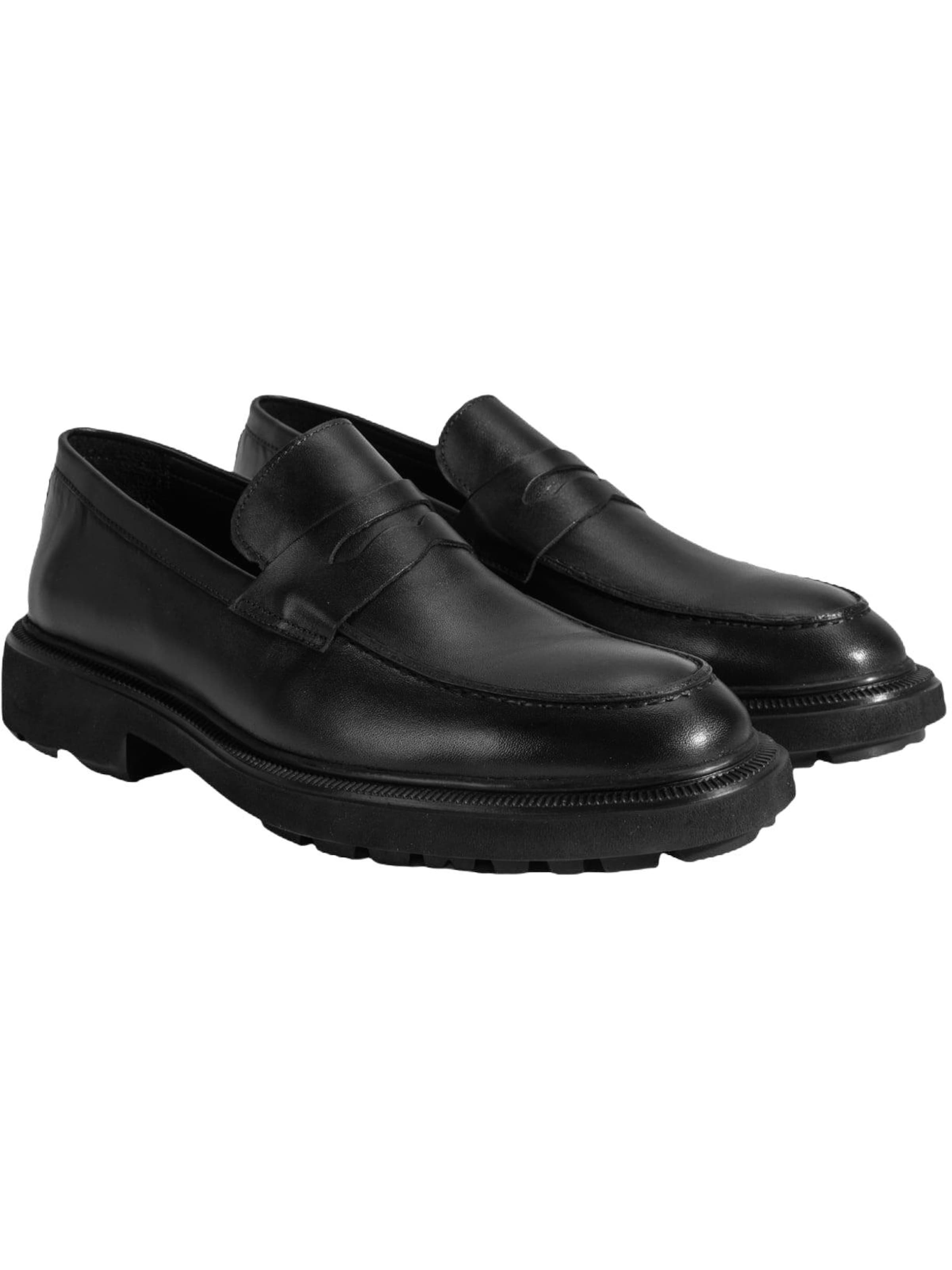 Desa Mocassins 'Slip-Ons' in Zwart: voorkant
