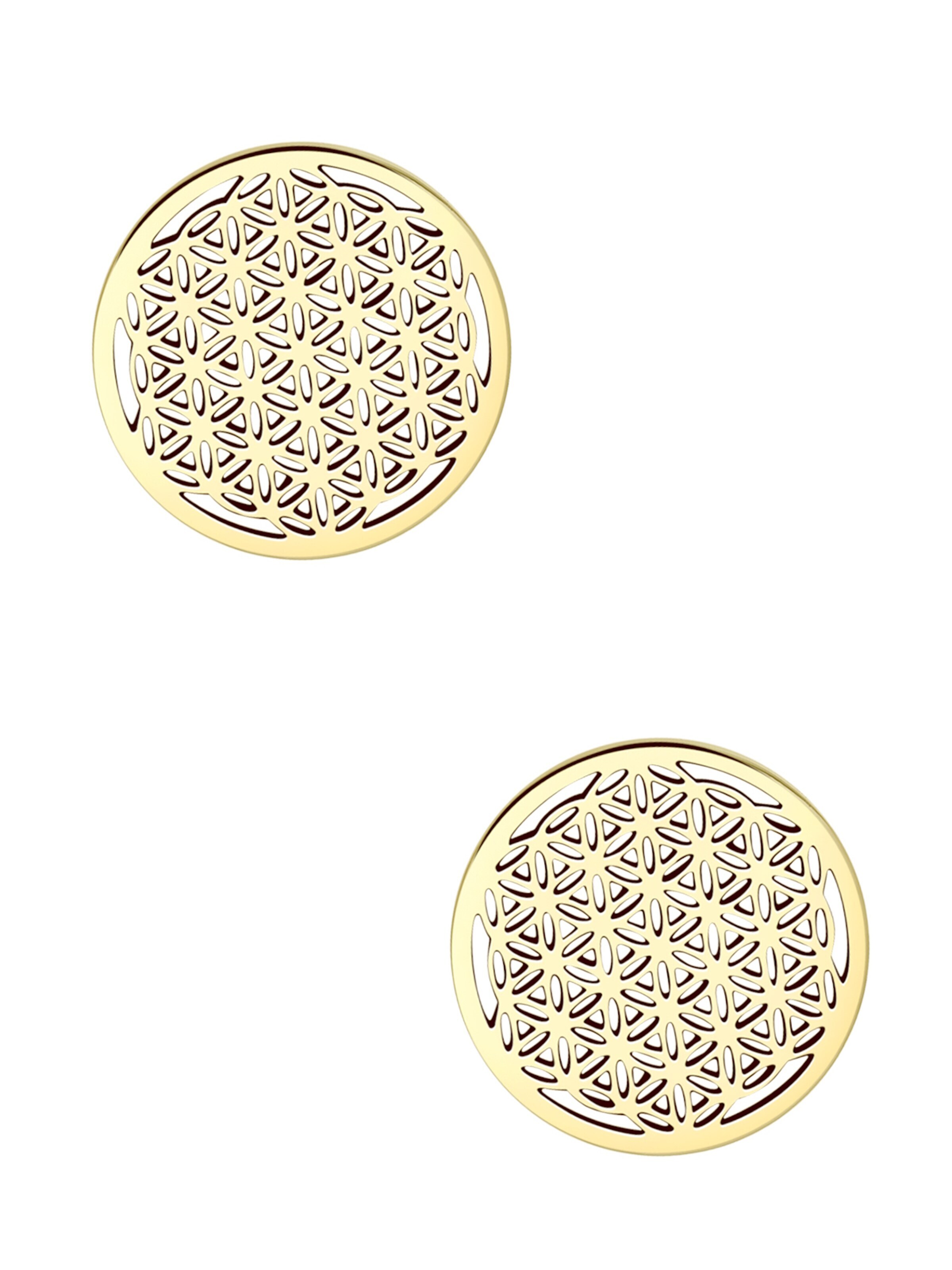 Hey Happiness Earrings 'Flower Of life' in Gold