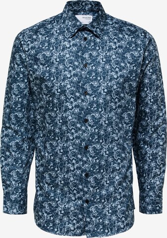 SELECTED HOMME Button Up Shirt in Blue: front