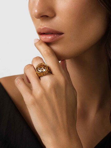 RteRme - Anel 'Amber Crystal Gold Statement Ring' em ouro