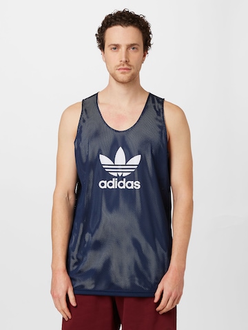 ADIDAS ORIGINALS - Camiseta 'Adicolor Classics Trefoil' en azul: frente