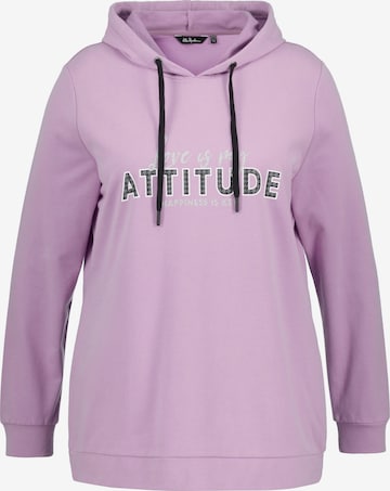 Ulla Popken Sweatshirt in Purple: front