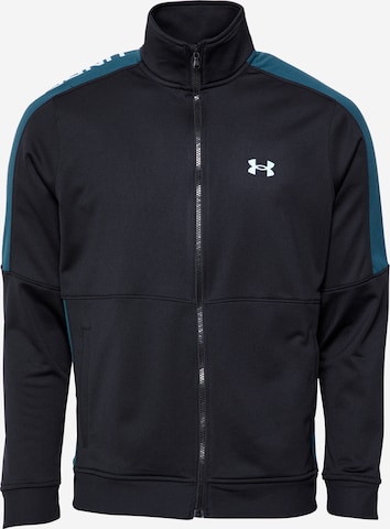 UNDER ARMOUR Trainingsjack in Zwart: voorkant