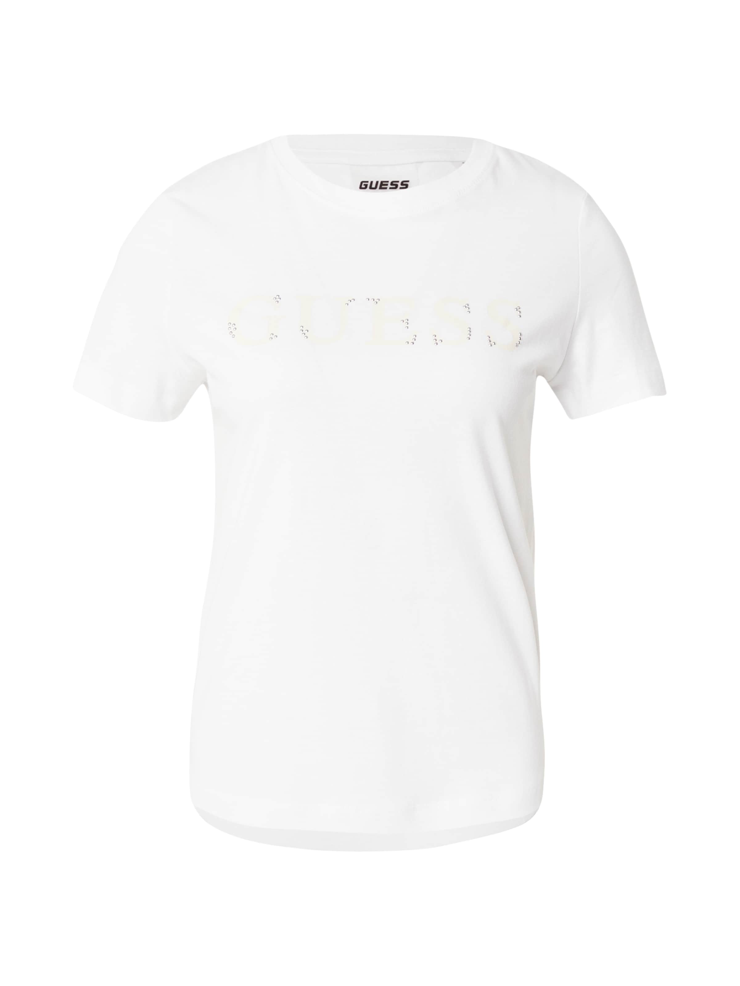 GUESS Тениска 'CLELIA' в бяло: отпред