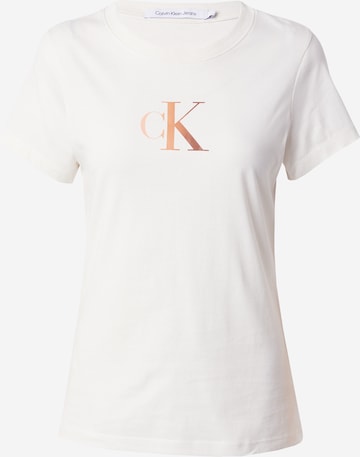 T-shirt Calvin Klein Jeans en blanc : devant