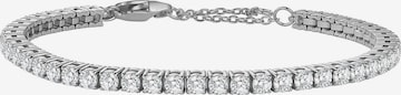Hey Happiness - Pulsera 'Crystal Tennis' en plata: frente