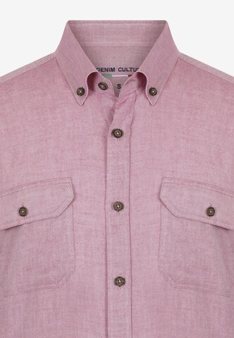 Coupe regular Chemise 'Darell' DENIM CULTURE en rose