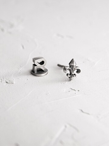 REYTEL Ohrring 'FLEUR DE LIS'‌‌‌‌‌‌ in Silber: Vorderseite